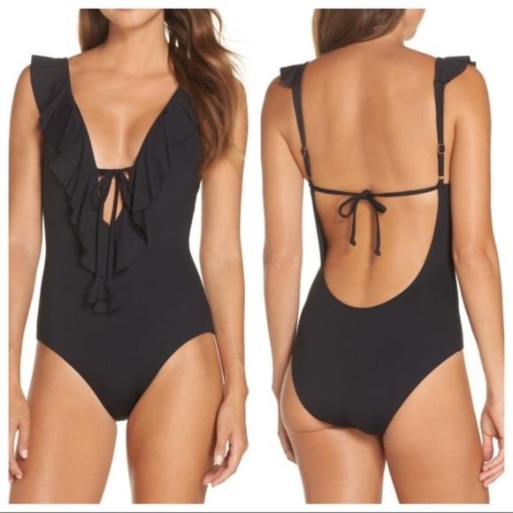 BECCA Other - BECCA BY REBECCA VIRTUE Ruffle One-piece Swimsuit
